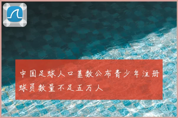 中国足球人口基数公布青少年注册球员数量不足五万人